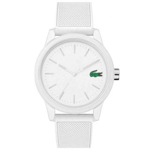 Lacoste Men’s Quartz White Silicone Strap White Dial 42mm Watch 2010984