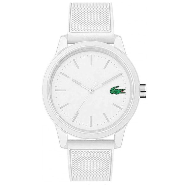 Lacoste Men’s Quartz White Silicone Strap White Dial 42mm Watch 2010984