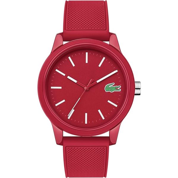 Lacoste Men’s Quartz Red Silicone Strap Red Dial 42mm Watch 2010988