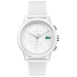 Lacoste Men’s Quartz White Silicone Strap White Dial 44mm Watch 2010974