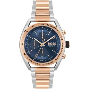 Hugo Boss Men’s Quartz Two-tone Stainless Steel Blue Dial 44mm Watch 1514026