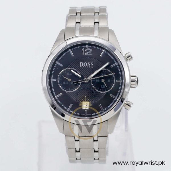 Hugo Boss Men’s Quartz Silver Stainless Steel Black Dial 40mm Watch 1512747