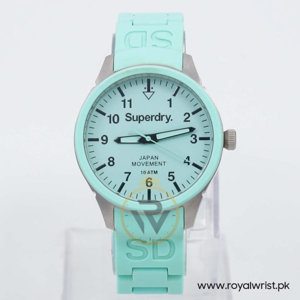 Superdry Women’s Quartz SeaFoam Green Silicone Chain SeaFoam Dial 39mm Watch SYL120M