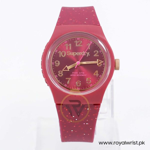 Superdry Women’s Quartz Plum Silicone Strap Plum Dial 38mm Watch SYL167R