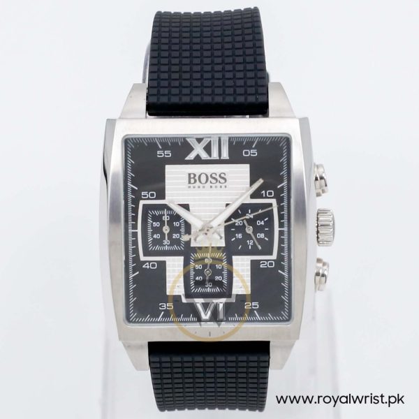 Hugo Boss Men’s Quartz Black Silicone Strap Black Dial 39mm Watch 1512442