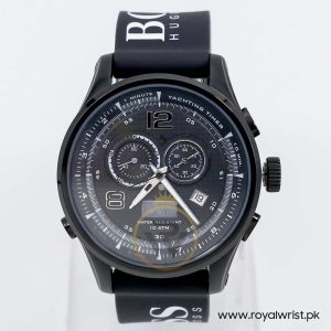 Hugo Boss Men’s Quartz Black Silicone Strap Black Dial 45mm Watch 1512832