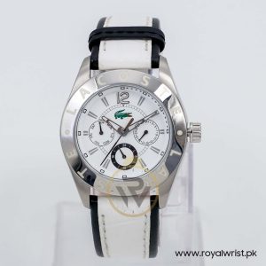 Lacoste Women’s Quartz Black & White Leather Strap White Dial 37mm Watch 2000531
