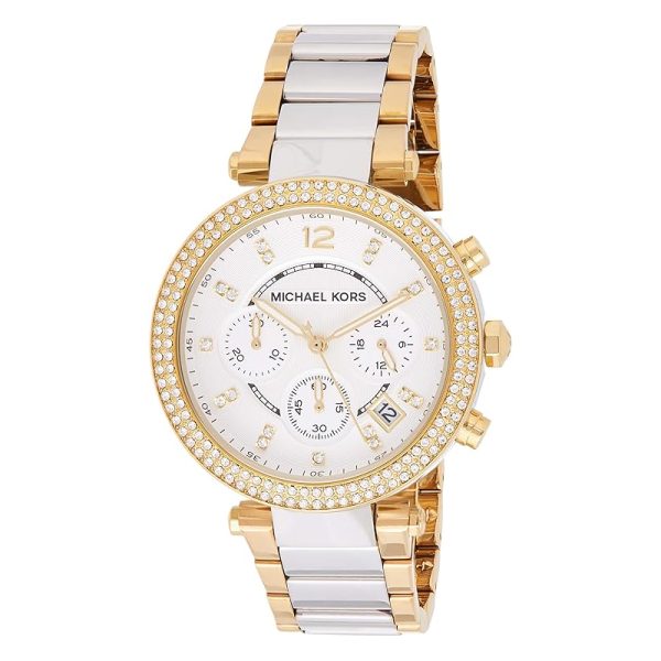 Michael Kors Women’s Quartz Two-tone Stainless Steel White Dial 39mm Watch MK5687