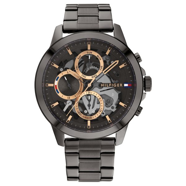 Tommy Hilfiger Men’s Quartz Grey Stainless Steel Grey Dial 44mm Watch 1710479