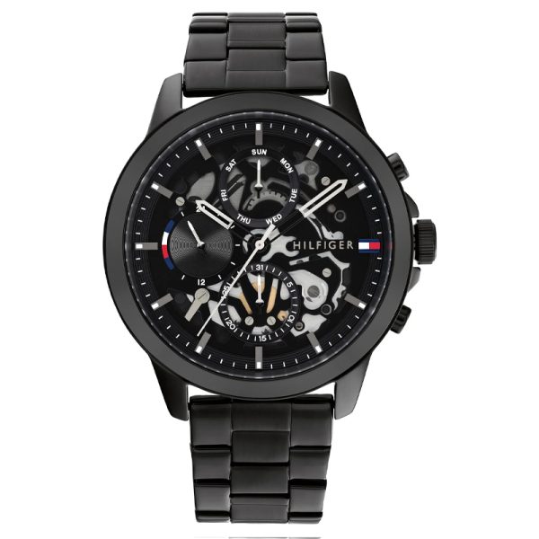 Tommy Hilfiger Men’s Quartz Black Stainless Steel Black Dial 44mm Watch 1710478