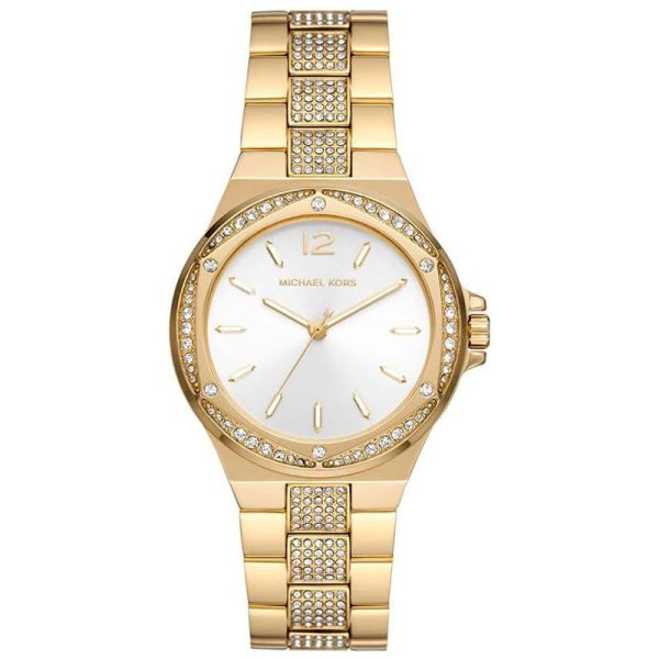 Michael Kors Women’s Quartz Gold Stainless Steel White Dial 37mm Watch MK7361