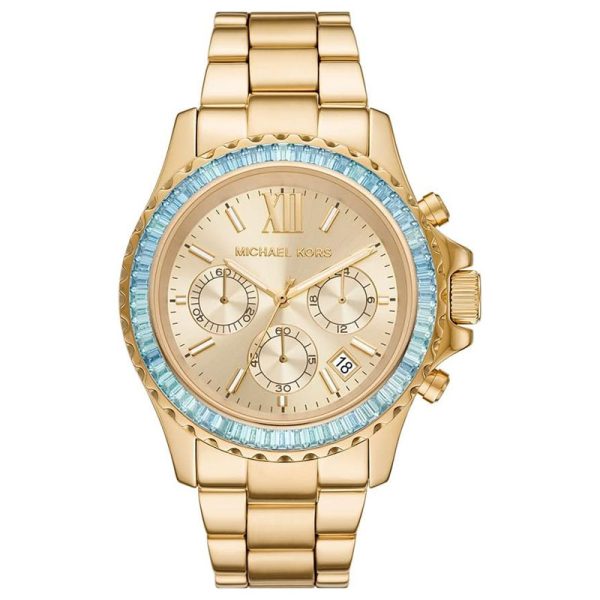 Michael Kors Women’s Quartz Gold Stainless Steel Gold Dial 42mm Watch MK7210