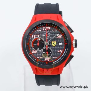 Ferrari Men’s Quartz Black Silicone Strap Black Dial 44mm Watch 830017