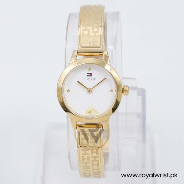 Tommy Hilfiger Women’s Quartz Gold Stainless Steel White Dial 25mm Watch 1781089