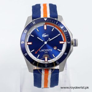 Lacoste Men’s Quartz Multi Nylon Strap Blue Dial 44mm Watch 2010700