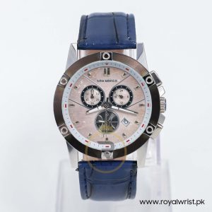 San Marco Men’s Quartz Blue Leather Strap Light Pink Dial 40mm Watch R6035G/1