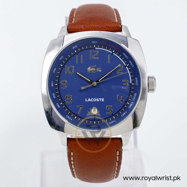 Lacoste Men’s Quartz Brown Leather Strap Blue Dial 42mm Watch 2010488