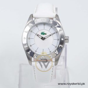 Lacoste Women’s Quartz White Leather Strap Mother Of Pearl Dial 37mm Watch 2010536