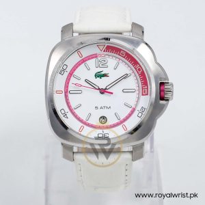 Lacoste Women’s Quartz White Leather Strap White Dial 42mm Watch LC293140156