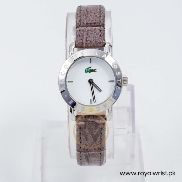 Lacoste Women’s Quartz Grey Leather Strap White Dial 27mm Watch 2000514/1