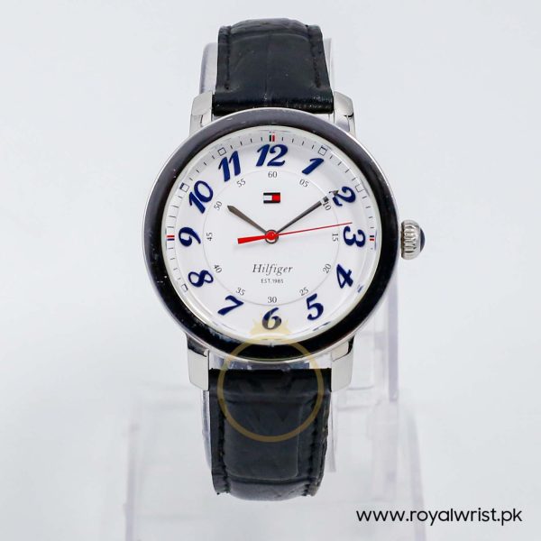 Tommy Hilfiger Women’s Quartz Black Leather Strap White Dial 38mm Watch 1781232