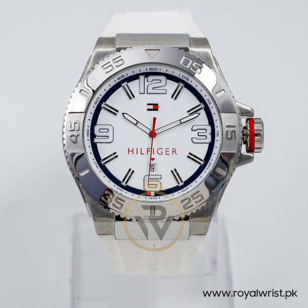 Tommy Hilfiger Men’s Quartz White Silicone Strap White Dial 48mm Watch 1791036