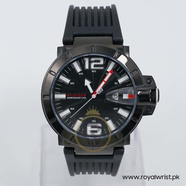 Tommy Hilfiger Men’s Quartz Black Silicone Strap Black Dial 42mm Watch 1790747