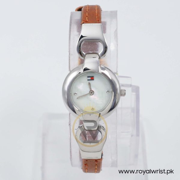 Tommy Hilfiger Women’s Quartz Brown Leather Strap Mother Of Pearl Dial 24mm Watch 1780385