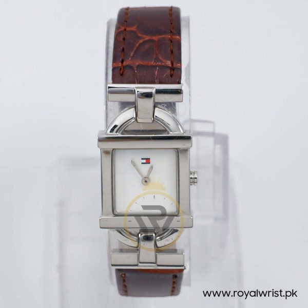 Tommy Hilfiger Women’s Quartz Dark Brown Leather Strap Mother Of Pearl Dial 22mm Watch 1780332