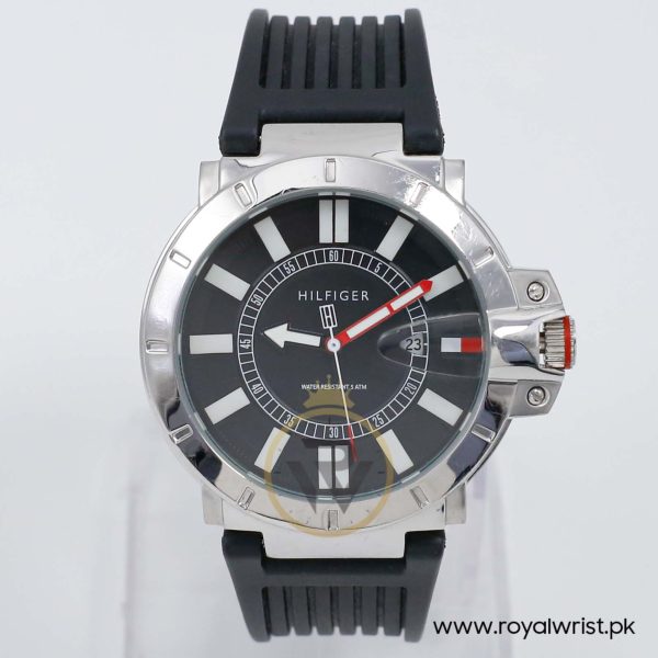 Tommy Hilfiger Men’s Quartz Black Silicone Strap Black Dial 42mm Watch 1790748/1