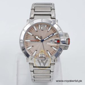 Tommy Hilfiger Men’s Quartz Silver Stainless Steel Light Beige Dial 42mm Watch 1790746