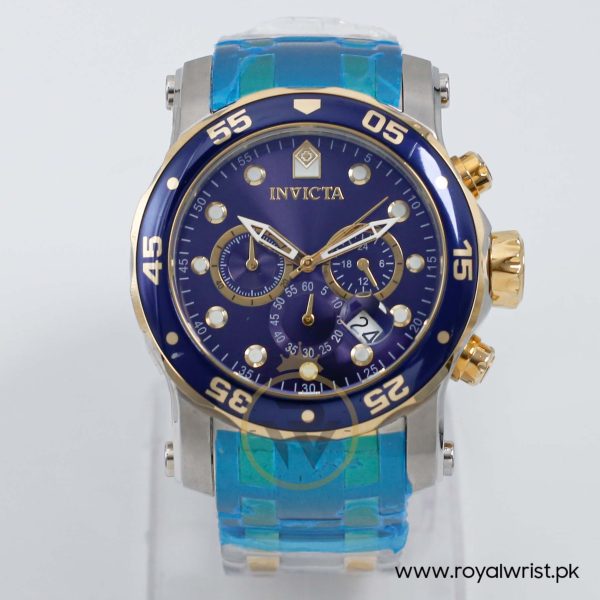 Invicta Men’s Quartz Two Tone Stainless Steel Blue Dial 48mm Watch 23668