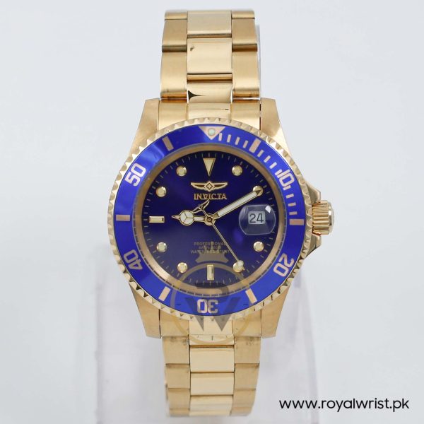 Invicta Men’s Quartz Gold Stainless Steel Blue Dial 40mm Watch 26974