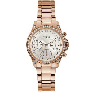 Guess Women’s Quartz Rose Gold Stainless Steel White Dial 36mm Watch W1293L3