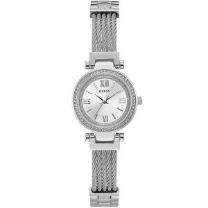 Guess Women’s Quartz Silver Stainless Steel Silver Dial 27mm Watch W1009L1