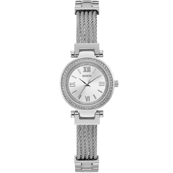 Guess Women’s Quartz Silver Stainless Steel Silver Dial 27mm Watch W1009L1