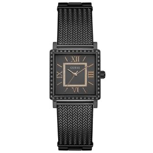 Guess Women’s Quartz Black Stainless Steel Black Dial 28mm Watch W0826L4