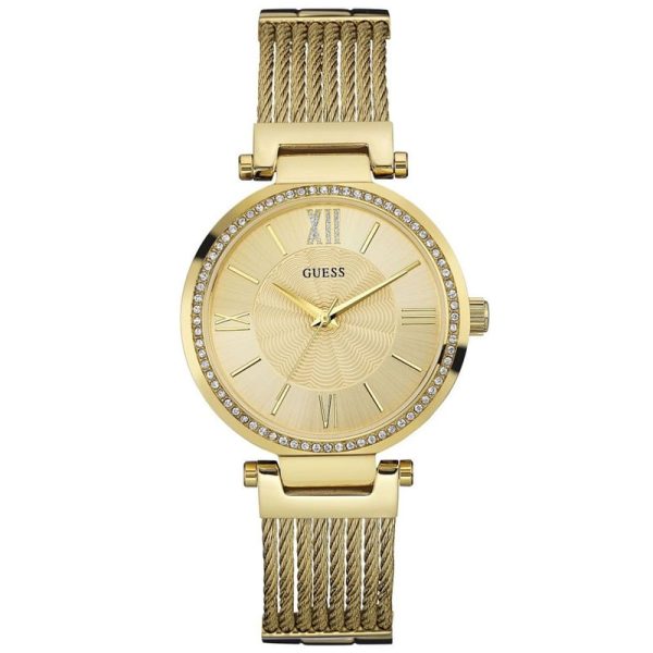 Guess Women’s Quartz Gold Stainless Steel Champagne Dial 36mm Watch W0638L2