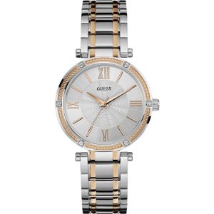 Guess Women’s Quartz Two Tone Stainless Steel Silver Dial 36mm Watch W0636L1