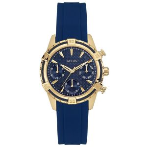 Guess Women’s Quartz Blue Silicone Strap Blue Dial 36mm Watch W0562L2