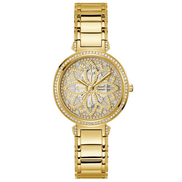 Guess Women’s Quartz Gold Stainless Steel Champagne Dial 36mm Watch GW0528L2