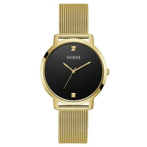 Guess Women’s Quartz Gold Stainless Steel Black Dial 40mm Watch GW0243L2