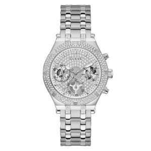 Guess Women’s Quartz Silver Stainless Steel White Dial 38mm Watch GW0440L1