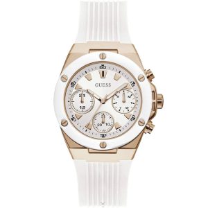 Guess Women’s Quartz White Silicone Strap White Dial 39mm Watch GW0030L3