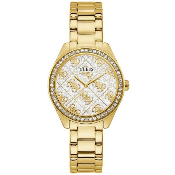 Guess Women’s Quartz Gold Stainless Steel White Dial 37mm Watch GW0001L2