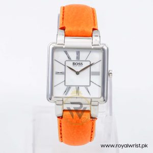 Hugo Boss Women’s Quartz Orange Leather Strap Mother Of Pearl Dial 31mm Watch 1502157