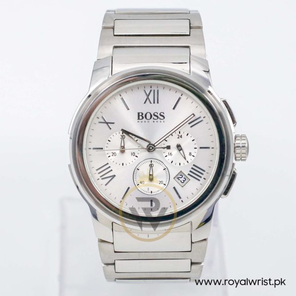 Hugo Boss Men’s Quartz Silver Stainless Steel Silver Dial 42mm Watch 1512487