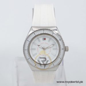 Tommy Hilfiger Women’s Quartz White Silicone Strap White Dial 36mm Watch 1781006