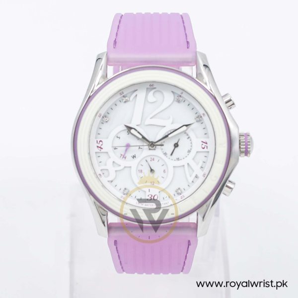 Tommy Hilfiger Women’s Quartz Purple Silicone Strap White Dial 45mm Watch 1780970