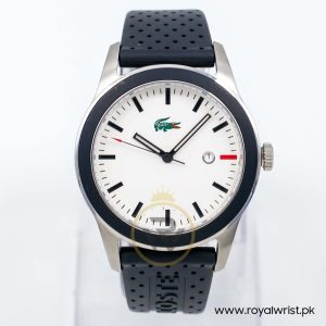 Lacoste Men’s Quartz Black Silicone Strap White Dial 42mm Watch 2010391